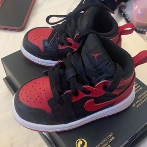 Red and black Jordan’s